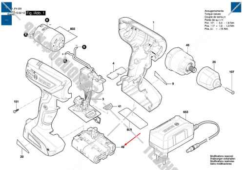 Аккумулятор шуруповерта Bosch GSR 1000 (3601JF4020) 2609199926 купить в сервисном центре Технопрофиль фото 2