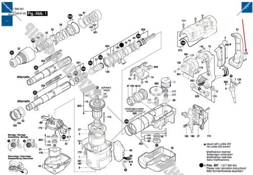 Винт__GBH 5-40 DCE  (самонарезающий ST 3,9 х 32) купить в сервисном центре Технопрофиль фото 2