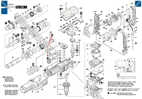 Кольцо уплотнительное к GBH 8-45 DV / GSH 7 VC BOSCH (1600210080) купить в сервисном центре Технопрофиль фото 3