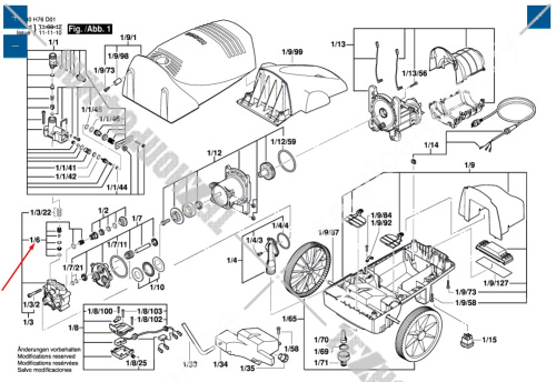 Клапан запорный для AQUATAK 100/ 110/ 120 BOSCH (F016F02913) купить в сервисном центре Технопрофиль фото 2