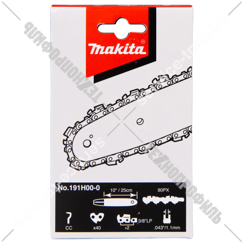 Цепь 25 см (3/8" 1,1 мм 40 зв) к пиле DUC254Z / DUC256Z / UC002G MAKITA (191H00-0) купить в сервисном центре Технопрофиль