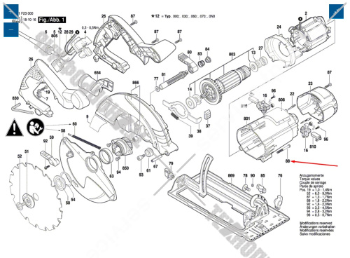 Болт__GKS 600 / GKS 190 / GKS 235 Turbo / GKS 18V-57 (полукруглая головка) купить в сервисном центре Технопрофиль фото 2