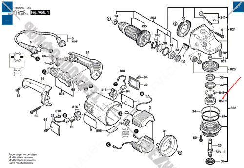 Подшипник 6203 болгарки Bosch PWS 20-230 (3603C59W0D) 1600905026 купить в сервисном центре Технопрофиль фото 4