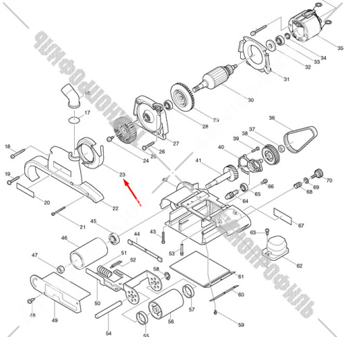 Сепаратор к ленточной шлифмашине 9403 MAKITA (416494-3) купить в сервисном центре Технопрофиль фото 2