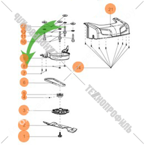 Винт-саморез к ELM4610/4611 / PLM4612 MAKITA (671001045) купить в сервисном центре Технопрофиль