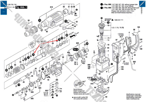 Кольцо уплотнительное к GBH 4 DFE BOSCH (1610210159) купить в сервисном центре Технопрофиль фото 4