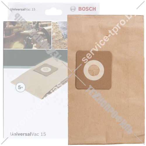 Мешок-пылесборник бумажный для UniversalVac 15 BOSCH (2609256F32) купить в сервисном центре Технопрофиль