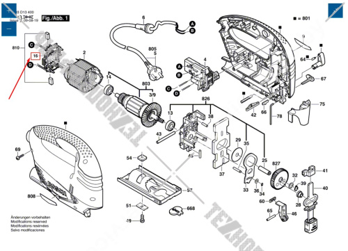 Щеточная пластина PST 650 / PST 750 PE BOSCH (2609005742) купить в сервисном центре Технопрофиль фото 2