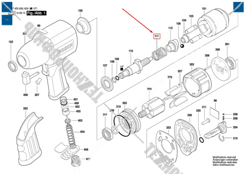 Пружина сжатия к пневмогайковерту BOSCH (3609202B09) купить в сервисном центре Технопрофиль фото 2