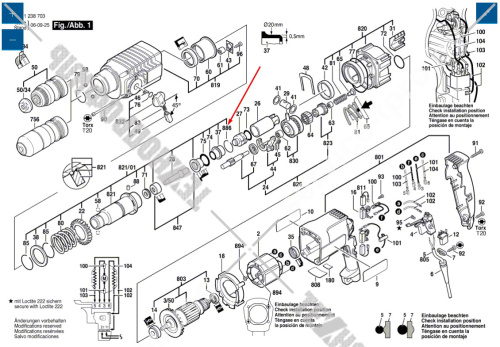 Кольцо стопорное к GBH 2-24 DFR/DSR BOSCH (1614601024) купить в сервисном центре Технопрофиль фото 2