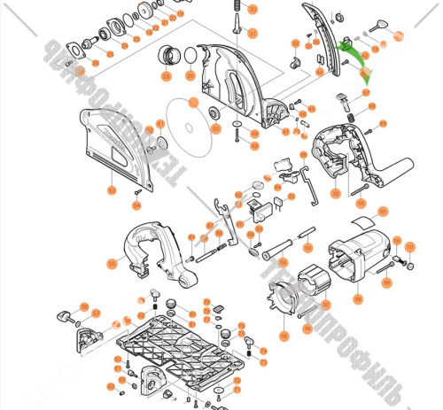 Кнопка предохранителя к SP6000 / DSP601 / CA5000 MAKITA (419629-5) купить в сервисном центре Технопрофиль фото 2