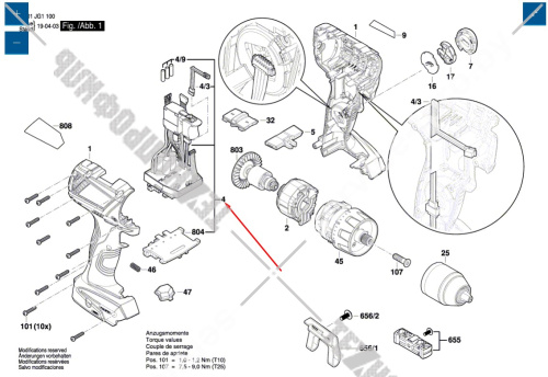 Электронный модуль к шуруповерту GSR 18V-60 C / GSB 18V-60 C BOSCH (16072335D9) купить в сервисном центре Технопрофиль фото 2