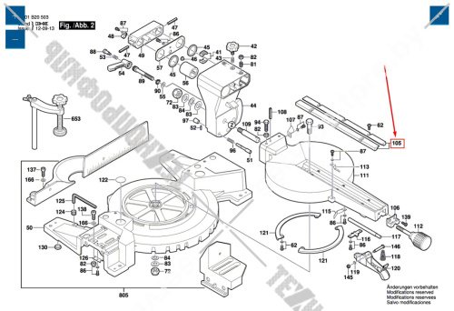 Опорная плита к торцовой пиле GCM 10 S BOSCH (2610911862) купить в сервисном центре Технопрофиль фото 2