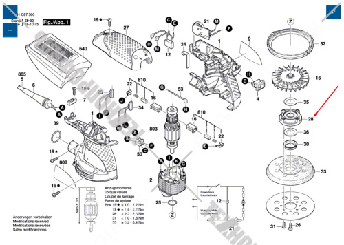 Опорный фланец к GEX 125-1AE BOSCH (2609100862) купить в сервисном центре Технопрофиль фото 6