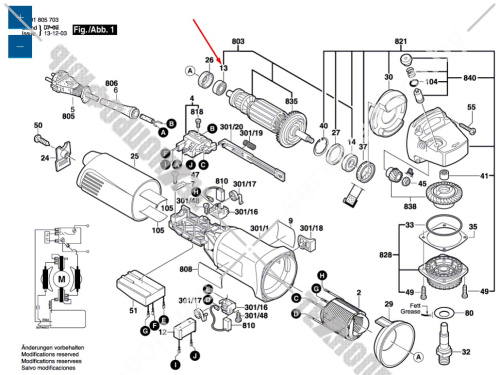 Подшипник 607 болгарки Bosch PWS 550 (3603C99000) 2600905032 купить в сервисном центре Технопрофиль фото 6