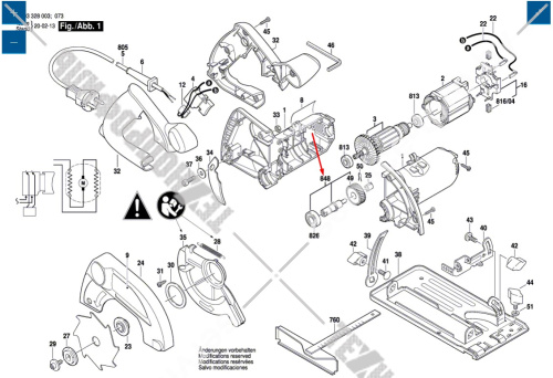 Вал редуктора дисковой пилы Bosch PKS 40 (0603328003) 2610387048 купить в сервисном центре Технопрофиль фото 2