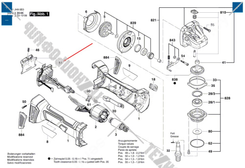 Электронный модуль к GWS 180-LI / GWX 180-LI / GNA 18V-16 E BOSCH (1600A01NC3) купить в сервисном центре Технопрофиль фото 2